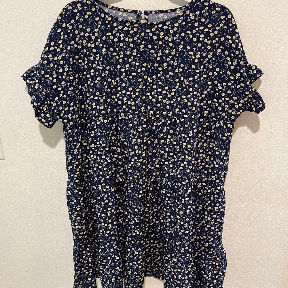 FLORAL SMOCK DRESS